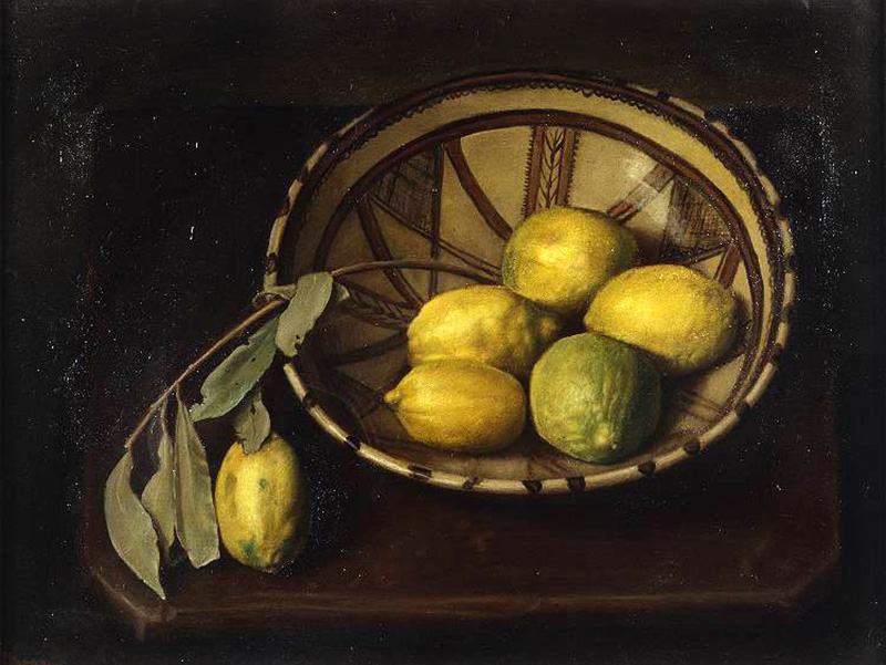 still life with lemons